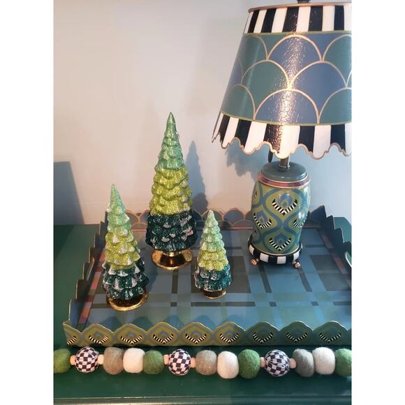 Cody Foster Green Ombre Glass Trees Green, Set of 3, Retired, 7" to ll.75" Tall - Picture 3 of 3